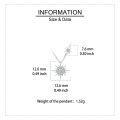 wholesale 925 Sterling Silver Elegant Silver Double Starburst Necklace With Crystal-emblazoned Pendants-0-2