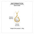 wholesale 925 Sterling Silver Elegant Plated With Gold Pearl Necklace With Zircon Accents-0-2