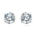 wholesale 925 Sterling Silver Elegant Brilliance: Classic Round Cut Moissanites In Four-prong Setting-0-0