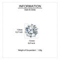 wholesale 925 Sterling Silver Classic Moissanite Earrings: Timeless Elegance In Plated with White Gold Setting-0-2