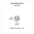 wholesale 925 Sterling Silver Elegant Moissanite Stud Earrings In Platinum Setting-0-2