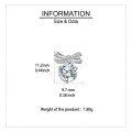 wholesale 925 Sterling Silver Butterfly Wing Moissanite Stud Earrings In Plated with White Gold-0-2