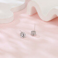 wholesale 925 Sterling Silver Elegant Six-prong Solitaire Moissanite Stud Earrings-0-3
