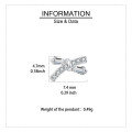 wholesale 925 Sterling Silver Elegant Zircon Bow Earrings In Plated with White Gold-0-2