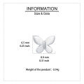 wholesale 925 Sterling Silver Symmetric Silver Butterfly Earrings: Elegant Metallic Jewelry Design-0-2