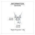 wholesale 925 Sterling Silver Zircon Heart Bow Necklace With Starfish Charm – Elegant Coastal Luxury-0-2