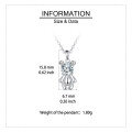 wholesale 925 Sterling Silver Elegant Zircon Flower Pendant Necklace With Sterling Silver Chain-0-2