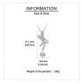 wholesale 925 Sterling Silver Sparkling Moissanite Bow Pendant Necklace-0-2