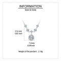 wholesale 925 Sterling Silver Elegant Moissanite Necklace With Cascading Solitaire Drops And Halo Pendant-0-2