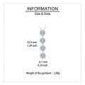 wholesale 925 Sterling Silver Elegant Moissanite Cascade Necklace With Four Round Brilliant Cut Stones-0-2