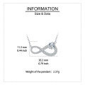 wholesale 925 Sterling Silver Eternal Brilliance Moissanite Infinity Necklace: Timeless Elegance In Precious Gems-0-2