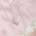 wholesale 925 Sterling Silver Eternal Brilliance Moissanite Infinity Necklace: Timeless Elegance In Precious Gems-0-4