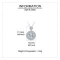 wholesale 925 Sterling Silver Elegant Moissanite Halo Pendant Necklace With Sparkling Accents-0-2