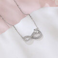 wholesale 925 Sterling Silver Elegant Infinity Symbol Moissanite Necklace In Sterling Silver-0-3