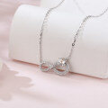 wholesale 925 Sterling Silver Elegant Infinity Symbol Moissanite Necklace In Sterling Silver-0-4