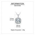 wholesale 925 Sterling Silver Elegant Square Cushion Cut Moissanite Halo Pendant Necklace In Sterling Silver-0-2