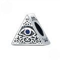 wholesale S925 sterling silver demon eye bead bracelet with colorful oil-filled eye charms-0-9