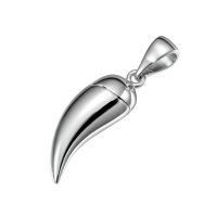 wholesale 925 Sterling Silver Wavy Pendant Necklace-Classic style, 24 Inches Without Chain