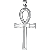 wholesale Ankh Cross Pendant 925 Sterling Silver Necklace-Silver Without Chain