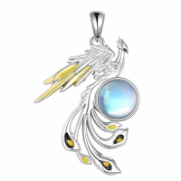 wholesale 925 Sterling Silver Phoenix Pendant Necklace Phoenix Jewelry Gift for Women Men-Phoenix-2 Without Chain