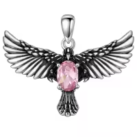 wholesale 925 Sterling Silver Birthstone Eagle Necklace for Women-October Without Chain
