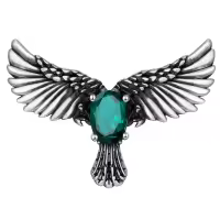 wholesale 925 Sterling Silver Birthstone Eagle Necklace for Women-May Without Chain