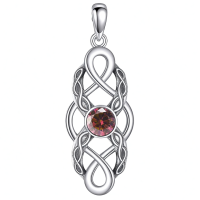 wholesale 925 Sterling Silver Celtic Knot Birthstone Pendant Necklace-June Without Chain