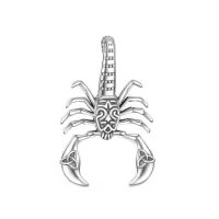 wholesale 925 Sterling Silver Gold Plated Scorpion Pendant Necklaces for Men Women Gothic Punk Style  47cm Chain Length-Scorpion Necklace Without Chain