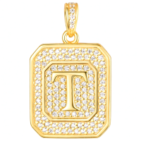 wholesale Gold Filled 925 Sterling Silver Letter Jewelry Necklace for Women Gift for Mom Wife Birthday Anniversary Christmas-Letter T Without Chain