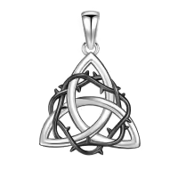 wholesale 925 Sterling Silver Triquetra Pendant Necklaces for Men & Women Celtic Knot s 36 Chain-A01-Celtic and Thorn Without Chain
