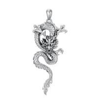 wholesale 925 Sterling Silver Dragon Pendant Necklace Wholesale With Chain-Silver Dragon Necklace Without Chain