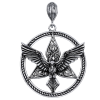 wholesale 925 Sterling Silver Metal Phoenix Bird Pendant Necklace Gift for Women and Girls Valentines Day Present-Raven Without Chain