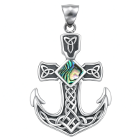 wholesale 925 Sterling Silver Cross Pendant with Opal and Turquoise Stone Necklace -A3-Abalone Sell Without Chain