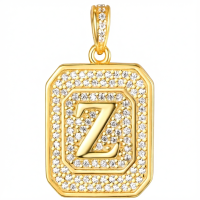 wholesale Gold Filled 925 Sterling Silver Letter Jewelry Necklace for Women Gift for Mom Wife Birthday Anniversary Christmas-Letter Z Without Chain