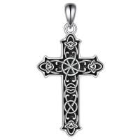 wholesale 925 Sterling Silver Celtic Knot Cross Pendant Necklace with Chain-Celtic Knot Cross Without Chain