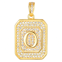 wholesale Gold Filled 925 Sterling Silver Letter Jewelry Necklace for Women Gift for Mom Wife Birthday Anniversary Christmas-Letter O Without Chain