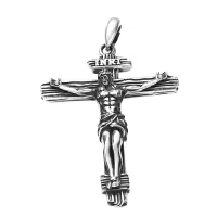 wholesale 925 Sterling Silver Crucifix Jesus Cross Religious Jewelry Men's Necklaces Pendants for Women Girls Gifts 24 Chain Christian Faith Charm Amulets Accessories-B-Crucifix Cross-B-Crucifix Cross Without Chain