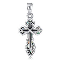 wholesale 925 Sterling Silver Cross Pendant Necklace - Religious s for Her-Celtic with Cross Without Chain