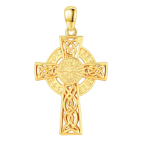 wholesale Gold 925 Sterling Silver Norse Vegvisir Compass Pendant with Valknut and Knotwork Design Chain Necklace for Men & Women -Vegvisir Gold Plated 1 Without Chain