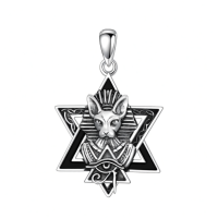 wholesale 925 Sterling Silver Cat Pharaoh Pendant-Bastet Without Chain