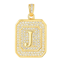 wholesale Gold Filled 925 Sterling Silver Letter Jewelry Necklace for Women Gift for Mom Wife Birthday Anniversary Christmas-Letter J Without Chain