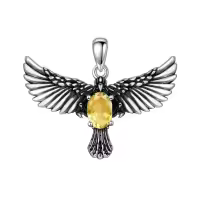 wholesale 925 Sterling Silver Birthstone Eagle Necklace for Women-November Without Chain