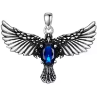 wholesale 925 Sterling Silver Birthstone Eagle Necklace for Women-September Without Chain