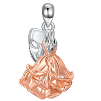 wholesale 925 Sterling Silver Mask And Dress Necklace-Opera Rose-4 Without Chain