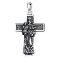 wholesale 925 Sterling Silver Cross Pendant With Saint Figure-Saint Anthony Without Chain