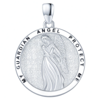 wholesale 925 Sterling Silver Guardian Angel Protection Pendant Necklace-B-Angel Without Chain