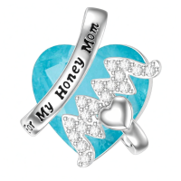 wholesale 925 Sterling Silver For My Honey Mom Pendant Necklace-mom necklace 1 Without Chain