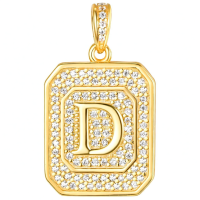 wholesale Gold Filled 925 Sterling Silver Letter Jewelry Necklace for Women Gift for Mom Wife Birthday Anniversary Christmas-Letter D Without Chain