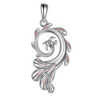 wholesale 925 Sterling Silver Phoenix Pendant Necklace-Style-1 Without Chain