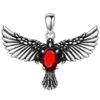 wholesale 925 Sterling Silver Birthstone Eagle Necklace for Women-January Without Chain